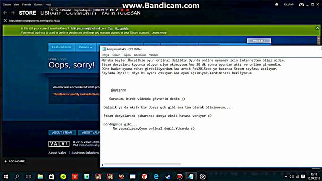 1 yıl sonra ilk videom. ( Pes 2015 steam sorunu. ) смотреть онлайн