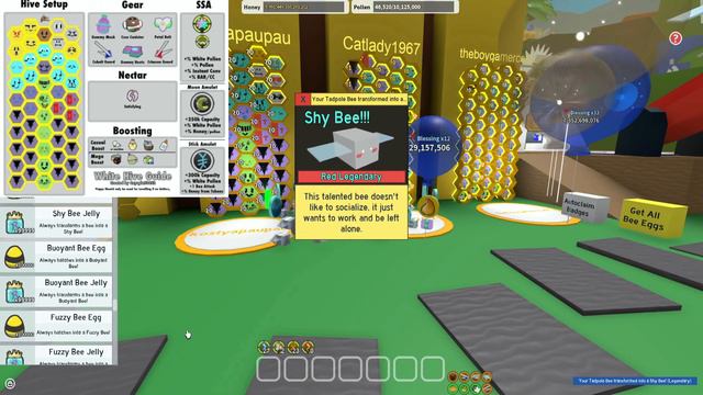 САМЫЙ СИЛЬНЫЙ! ПРАВИЛЬНЫЙ БЕЛЫЙ УЛИЙ В СИМУЛЯТОРЕ ПЧЕЛОВОДА! BEE SWARM SIMULATOR LIKE A WHITE HIVE!