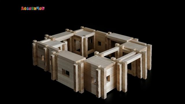 Конструктор ЛЕСОВИЧОК "Крепость №2" смотреть онлайн