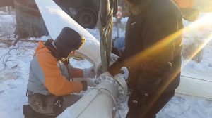 Монтаж ветрогенератора 15 декабря 2014 г.
