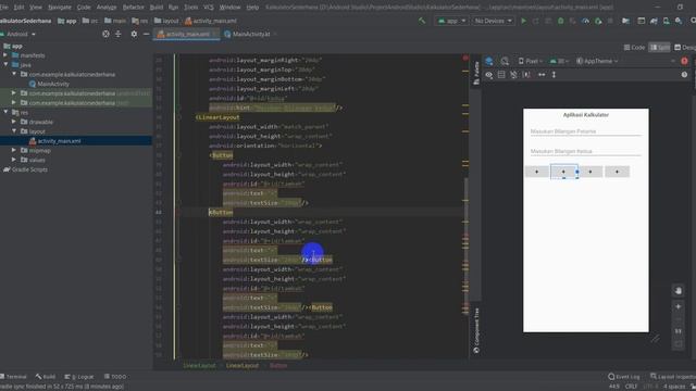 Tutorial Kotlin || Aplikasi Kalkulator Part 1 смотреть онлайн