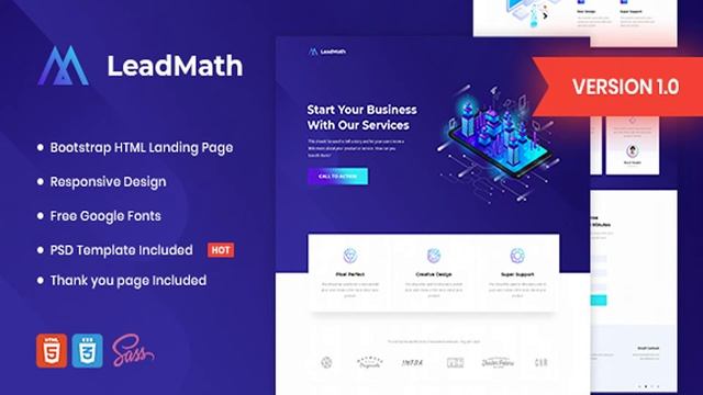 LeadMath - Lead Generation HTML Landing Page Template  Themeforest Website Templates and Themes