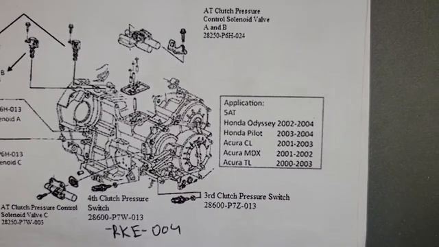 Intro - 2002 Acura MDX Touring - Transmission Torque and Shift Solenoids and Pressure Switches. смотреть онлайн