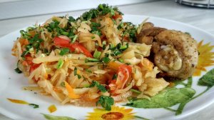 Капуста тушеная с курицей в духовке | Просто Кухня - Выпуск 43