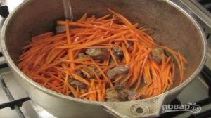 Гречка с мясом в казане