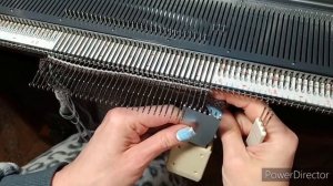 Ажурная косая бейка на вязальной машине.