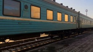 Прыбытие скорого поезда №8 Саратов-Алматы