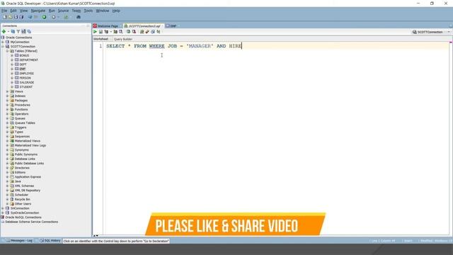 Logical Operators in Oracle with Example || Oracle Database Tutorial