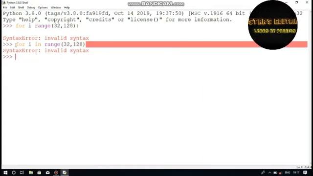 Program to print ASCII Table completely in python||how to code||working with Python