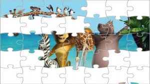 Let's play madagascar 4 animation movie in this jigsaw puzzle game for kids