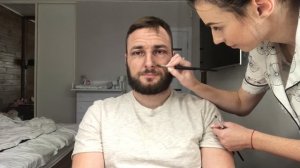 Муж постарел на 50 лет за 15 минут . Старческий грим . МУЖЧИНА.