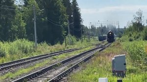 Паровоз из Сортавалы в Рускеалу.