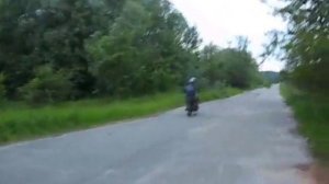 Русский стант на мотоцикле Минск 480p)
