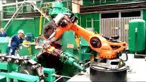 Автоматическая роботизированная линия производства раскатных кольцевых  изделий (колец)