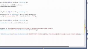 c# tutorial for beginners - Insert all data of a dataGridView to access database at once  with  cod