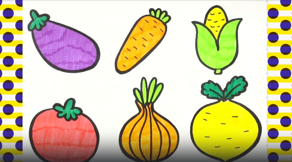 Овощи. Учим детей рисовать смотреть онлайн