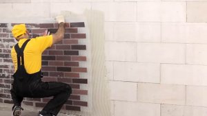 Кирпич на сетке! Решение для отделки стен из газобетонных блоков!