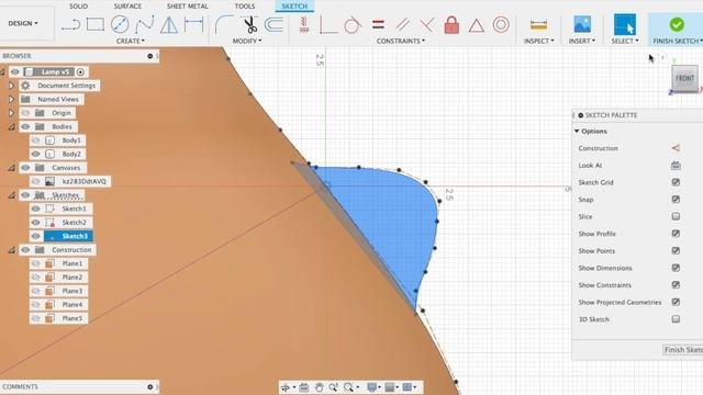 Уроки Fusion360: 3Dмоделирование абажура лампы. 3D Modeling Of A Lampshade For Cutting From Plywood
