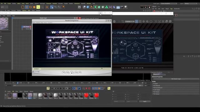 ПЕРЕХОД между материалами в RedShift! Hologram Animation tutorial cinema4d.