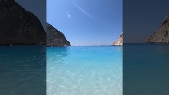 Unreal blue colour water of Navagio Beach In Zakynthos, Greece!