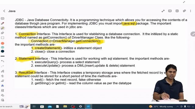 JDBC-03: JDBC Classes/Interfaces | Advanced Java Tutorial in Hindi