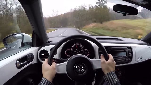 Volkswagen Beetle 1.2 TSI POV Test Drive + Acceleration 0 - 180 km/h + Top Speed смотреть онлайн