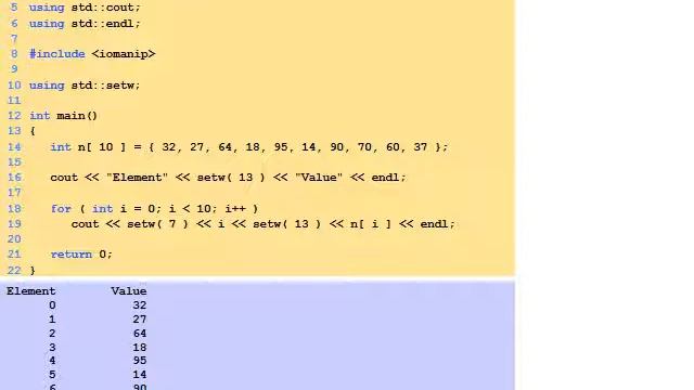 Arrays in C++ | Declaration and Initialization of Arrays | Example programs using int and char arra