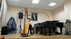 Игра на арфе. Экзамен зима 2019.