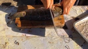 Uzbekistan STREET FOOD Fish Market | Amazing New Style Cutting | Fish Fry Recipe | ENG SUB