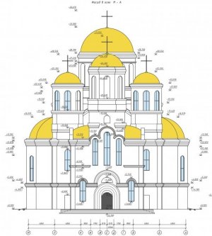 Проект здания православного храма крестово-купольного типа в AutoCAD с расчётами