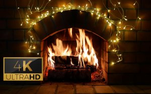 Новогодний камин на Рождество / Christmas Fireplace. 1 час. 4K.