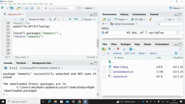 R : Basics of Descriptive Statistics смотреть онлайн