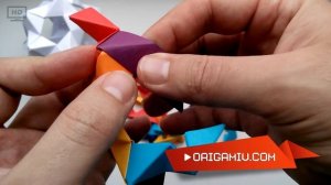 How to make a Сolor Star Holes Kusudama Origami (PHiZZ Unit Tom Hull)