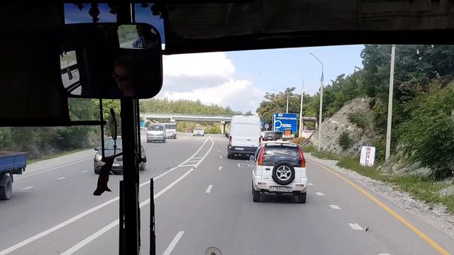 Обстановка на дорогах у Геленджика  в 10 утра 5 августа 2019.
