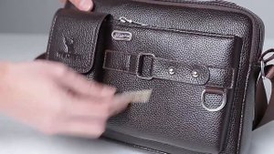 Мужская сумка через плечо Weixier Барсетка Мужская сумка для документов Черная