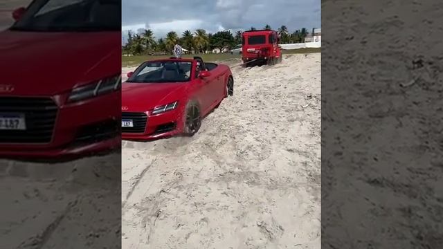 Audi TT + Guincho = para-choque arrancado