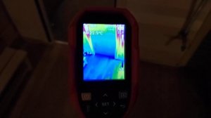 Тепловые потери в бане на экране тепловизора