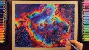 How to Draw a SPACE NEBULA - GALAXY Pencil Color DRAWING