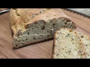 Бездрожжевой хлеб в духовке из овсяной муки.Вегетарианская еда.