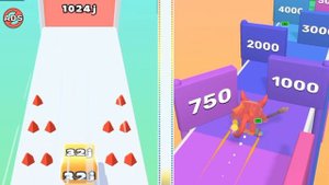 Satisfying Mobile Game/ Jelly Run 2048 vs level up numbers 2048 - 2048 jelly Gameplay New Update