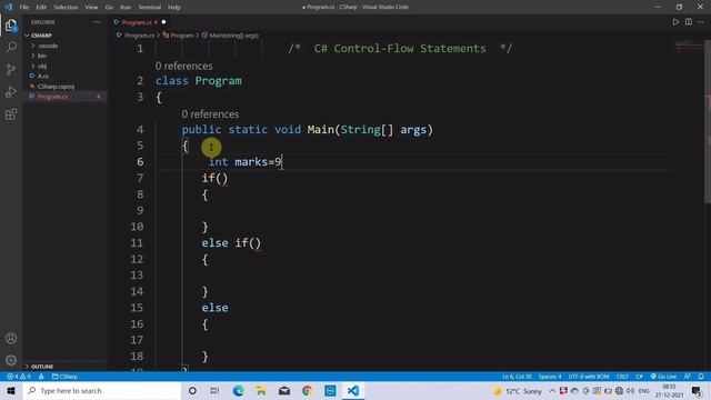C# Control Flow Statements | if, if-else, else-if ladder, nested if else and switch statements