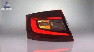 Задние фонари Шкода Октавия А7 2013 2020 V3 Type ТЕМНО КРАСНЫЕ