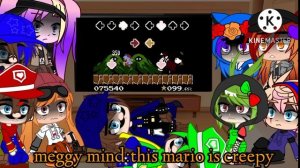 smg4 crew react to MX game over gacha club