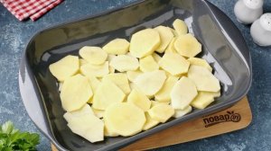 Куриные бёдра с картофелем по-французски