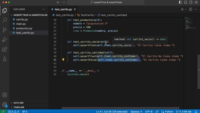 2.7. Python | Pruebas Unitarias - AssertTrue & AssertFalse смотреть онлайн