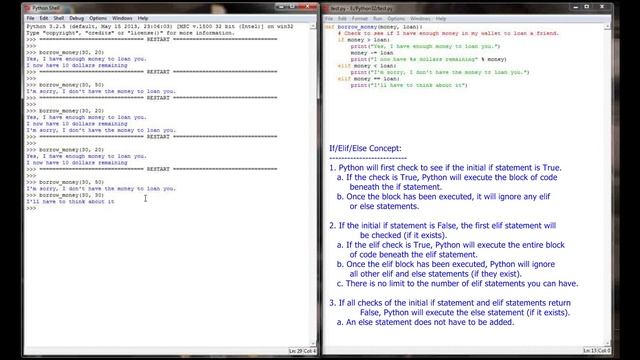 Python Tutorial v3.2.5 Lesson 17.1 - Introduction to the elif/else Statement смотреть онлайн