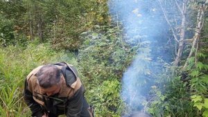 уха с рыбки мальмы на природе