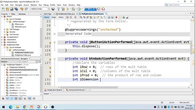 JAVA LEcture Demo - GUI Multiplication Table - by Sir Eudz смотреть онлайн