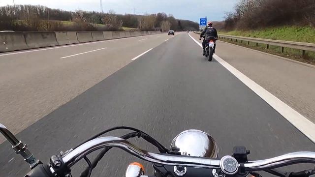 Honda Shadow 125. Honda CB 125R. Autobahn. Neckarsulm - Manheim Tour. смотреть онлайн