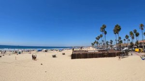 ??SUNDAY AFTERNOON, BOARDWALK Newport Beach??California??[4K]WIDE